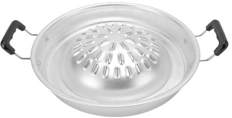Panna della Griglia Barbecue Coreana Thailandese, Panoramica Bbq in Campeggio per Topper Barbecue in Alluminio, Bistecca per Grill Barbecue Antiaderente (35 cm/13.78in Colore originale)