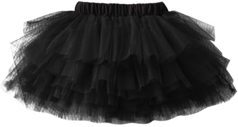Shorts 152 Niños Niñas Vacaciones Fiesta Ballet Faldas Disfraz Fiesta Tul Danza Falda Leggins Niñas 146 152, Negro , 4-5 años