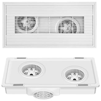 RUNZE765Z Ventilatore di Scarico Ventilatore a Doppio Motore Ultra Sottile da 9 cm, Integrato nel soffitto, 30x60, for Cucina e Bagno, Potente e Silenzioso Ventilatori per Cucina