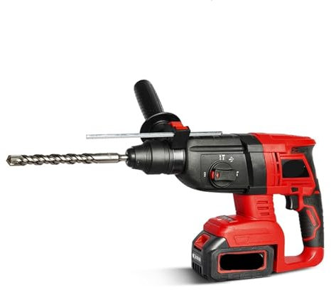 Trapano a percussione, Trapano a percussione elettrico da 20 V, martello perforatore, motore brushless, trapano elettrico a batteria, con interruttore a leva libero