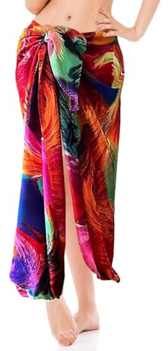 SAIIURV Wrap de Plage de Femmes Sarong Paréo de Cache Maillot Sarong Couverture de Bikini Jupes Wrap, à Porter au-Dessus du Maillot de Bain