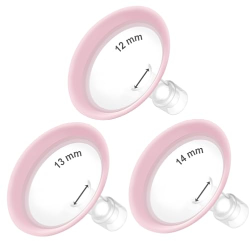 Maymom MyFit Pano Goldie Flansche 12 13 14 mm compatible con Medela Milchpumpen, geeignet für Maymom Wide und Narrow Base Connectoren