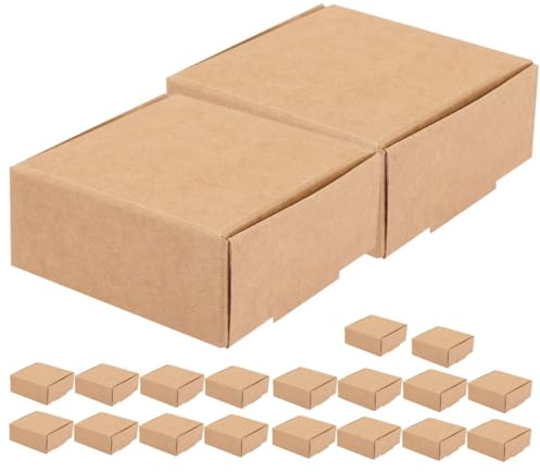 WEKAMOS Boîtes en Papier Kraft pour Expédition 25 Pièces Couleur Kaki Résistantes et Peu Déformables pour Enveloppes et Serviettes
