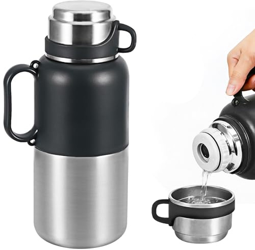 2L Large Flask for Hot and Cold Drinks with BPA Free Cup