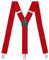Sencillo Herren Hosenträger mit Starken Clips Y-Form, Rot, 120 cm lang x 3,5 cm breit
