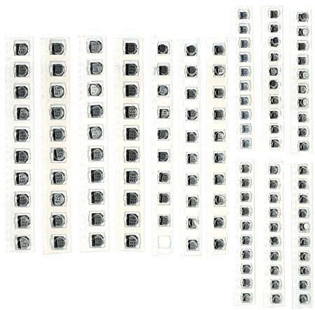 DollaTek 130 st/set 13 värden SMD aluminium elektrolytisk kondensator blandat kit 1uF-220uF