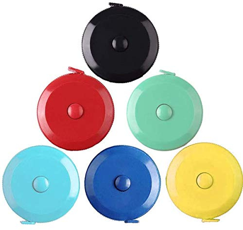 6PACK Retractable 60Double Scale Soft Tape Measure 150CM 60inch Measuring Tape Rulers Flexible Weight Loss Medical Body Sewing Tailor Dressmaker Cloth Accurate Measurements Home Office Accessories