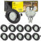 Bojim Led Einbaustrahler 230V, 10x Spot Schwarz GU10 6W 4000K Neutralweiß Deckenspots 68mm 30° Schwenkbar Einbauleuchten IP20 Rund Einbauspots Decke Wohnzimmer Deckenstrahler 82 Ra 550LM, IP20
