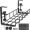 REFLYING Under Desk Cable Management No-Drill Cable Basket Metal Wire Cable Tray for Managing Cables and Power Strips, Black, 1 Pack