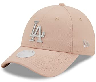 New Era Los Angeles Dodgers - Basecap Kappe Fankappe - 9Forty - - rosa - MLB Baseball - Damen Frauen Mädchen - LA Metallic Logo - One-Size