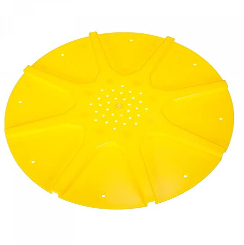 sourcing map Round 8 Way Bee Anti-escape Disc, Plastic Beehive Door Gate Beekeeping Equipment Beekeeper Tool, Yellow