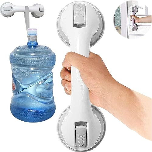 Ventouse de Poignée Douche, Barre d'Appui à Ventouse, Poignée de Douche à Ventouse, Barre d’Appui de Sécurité Portable, Poignée Baignoire de Sécurité Pour Salle de Bain, Douche, Enfants Et Seniors