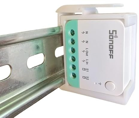 2er Set Adapter Halterung passend für Sonof MINIR4M Smart Switch Matter Hutschiene/DIN Rail bracket (35mm)