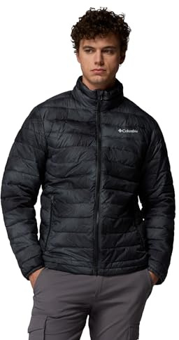 Columbia Men's Powder Lite 2 Printed Jacket, Puffer Jacket, Black Topolines Print, Medium