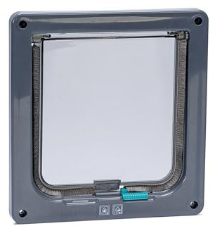 Karlie Katzentür, geräuscharme Katzenklappe, 2 Wege Freilauftür B: 19.2 cm H: 20 cm, anthrazit