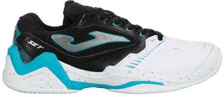 Zapatilla Hombre Padel Set (Blanco-Negro, Sistema Tallas Calzado EU, Adulto, Hombre, Números, Mediano, 43)