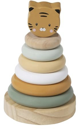 VERTBAUDET Stapelturm Tansania aus Holz, FSC, Braun, TU