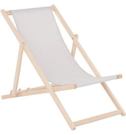 PATIO Liegestuhl Holz klappbar Gozo Classic Strandstuhl Gartenliege verstellbar bis 110 kg