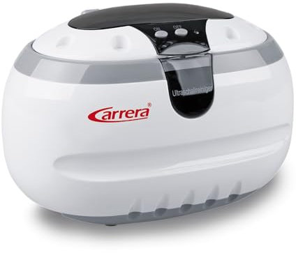 ULTRASCHALLREINIGER CARRERA I Erstklassig zur gründlichen und schonenden Reinigung von Brillen, Schmuck, Münzen, Rasierköpfen, Zahnprothesen, Zahnspangen u.v.m. geeignet
