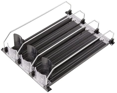 Dispenser regolabile per lattine di soda per frigorifero, espositore per bevande con scivolo, organizer per bibite, birra e altre bevande in scatola