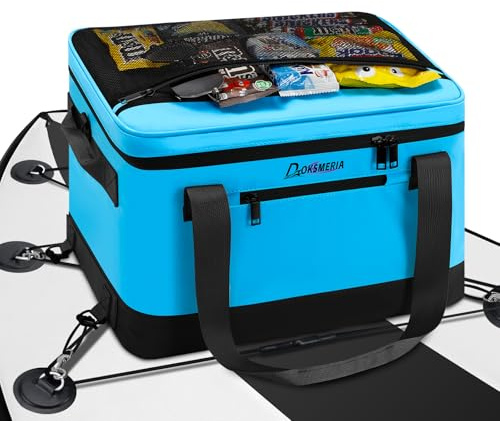 Paddle Board Cooler Waterproof, Super Capacity SUP Paddleboard Deck Cooler with Shoulder Strap & 6 Elastic Rope Clips, Paddle Board Accessories Bag for Stand Up Paddleboard and Kayak