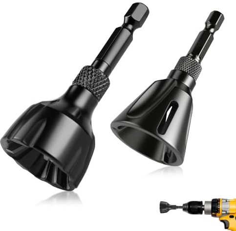 2 Stück Entgrater-Bit Anfaswerkzeug, Entgrater Metall, Fasenwerkzeug 3-20mm 5-25mm, Deburring Tool für Außenfasen Schrauben Bolzen Rohren Edelstahl, Kupfer, Befestigungselemente