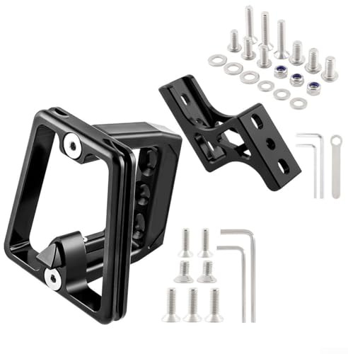 Supporto per borsa anteriore per bicicletta, supporto per borsa con staffa di estensione a 3 fori in lega di alluminio CNC Riser per bici pieghevole Brompton (nero)