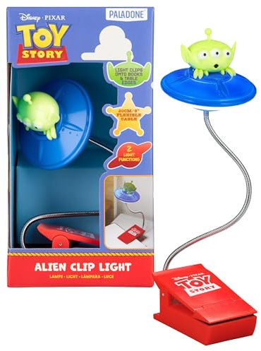 Paladone Toy Story Alien Book Light – Clip‑On Reading Lamp for Books and Bed – Flexible Arm Kids Light
