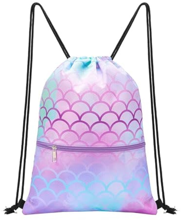 Shyllin Mochila Piscina Niño Impermeable con Bolsillo Cremallera, Mochila Infantil para Deporte, Playa y Colegio, Bolsa Piscina Niño Ligera para Niña y Niño