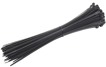 Meister Kabelbinder - Praktisches Set - 50 Stück - schwarz - 300 x 4,8 mm - Stabiles Nylon - UV-Beständig - Langlebig & robust / Kabelbinder-Set für Bündelgut / Kabelverbinder / 7452330