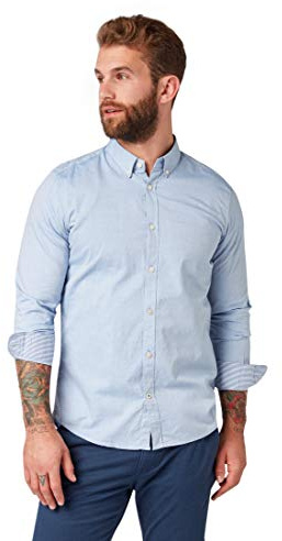 TOM TAILOR Uomini Camicia Slim Fit in Cotone