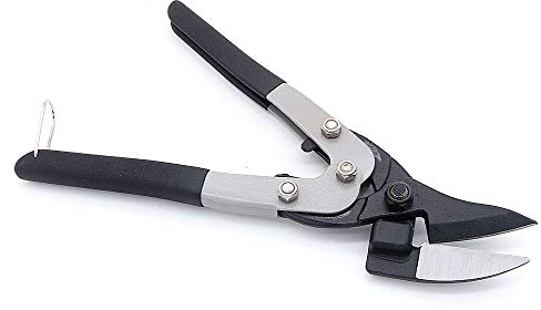 NUZAMAS Tijeras de hojalata resistentes de corte recto, cortadores de chapa de acero fino, corte industrial de metal, 27 cm