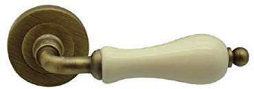 JDEL - Set di manovella Beige con Rosetta, Porcellana e Cuoio, Motivo: Inglese, 0