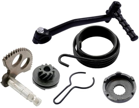Kit di riparazione per avviamento a pedale 2EXTREME per motori Minarelli orizzontali/verticali – Yamaha Aerox, MBK Nitro, Booster, Stunt, BWS – incl. albero, pignone, ingranaggio di trasmissione, moll