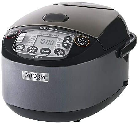 ZOJIRUSHI NL-GAC10 BM Umami Micom Rice Cooker & Warmer, 5.5-Cup, Metallic Black, Made in Japan