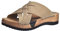 Sanita Salto Sport Flex Sandale | Original handgemacht | Flexible Leder-Holzsandale für Damen | Extrem leichte Sohle | 42 EU | Hellbraun