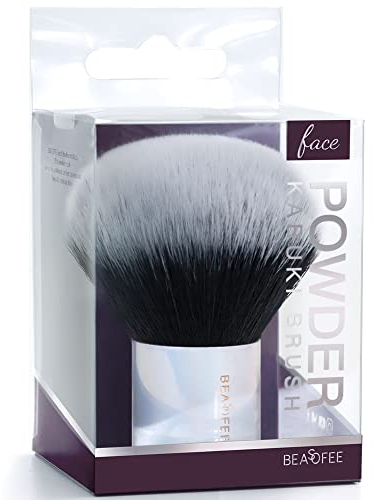 Rouge Makeup Pinsel, runder Kopf, breite Abdeckung, Puderpinsel, synthetische Borsten für Bronzer, Puder, Rouge oder Highlighter, Kabuki Make up Pinsel leuchtende Farbe