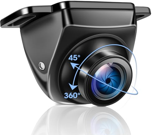 Vtopek AHD 1080P Retrocamera Auto, Rotante a 360° Telecamera Retromarcia Auto Grandangolare a 170° Telecamera Posteriore Auto Con Visione Notturna Impermeabile IP69 Retrocamera NTSC per Furgone SUV