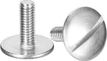 sourcing map Lot de 8 vis à tête plate extra large M4 x 12 mm, boulons à tête ronde en acier inoxydable 304