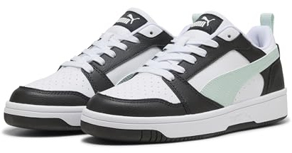 PUMA Unisex Rebound V6 låga sneakers, Svart-fredlig blå vit, 45 EU, Puma svart fredlig blå Puma vit, 44.5 EU