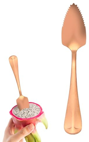 Furtryvl Cucchiai per pompelmo, cucchiaio seghettato in acciaio con manico lungo, utensili da tavola per frutta, o mescolare bevande