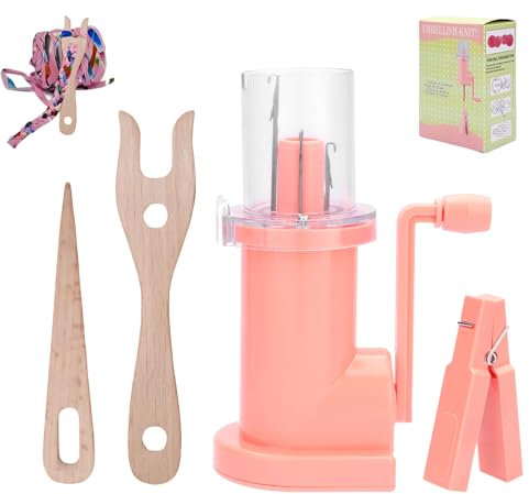 Strickmühle mit Strickgabel,Strickmühle mit Kurbel Mini Sewing Knitting Mill Machine,Weberei Strickmaschine,Hand Knitting Machine,Home Manual Knitting-Machine für Anfänger,Diy Handgefertigtes Sockens