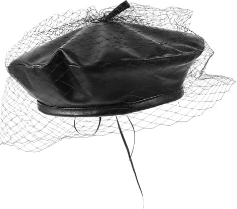 WOFASHPURET Chapeau Beret Vintage avec Voile pour Femmes Accessoire Élégant Et Décoratif pour Mariages Et Fêtes pour Look Chic Et Original
