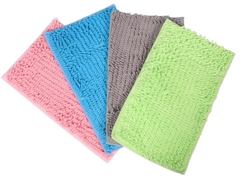 Toyvian Lot de 4 Tapis de Cage pour Cobayes en Chenille Antidérapante Lavables et Réutilisables 48 X 28 CM pour Petits Animaux comme Lapins Hérissons et Gerbilles Absorbants et
