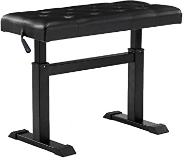 Pianopall I-formad pianobänk med högdensitetssvampar Hydrauliskt lyftande pianopall med skyddande fotskydd, svart stil, svart stil, svart stil,Black Style