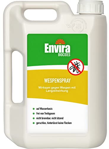 Envira Wespen Abwehrspray 2 Liter - Wespen vertreiben - Spray mit Langzeitwirkung gegen Wespen - Mittel gegen Wespen für Wohnung, Dachboden, Garten - Effektive Wespen-Abwehr