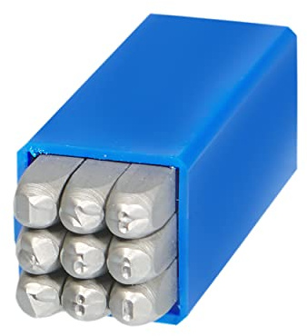 GRAVUREM-S Standard slagtal, slagstämplar, präglingsstämplar, slagsiffror – siffror 0–9/1,5 mm
