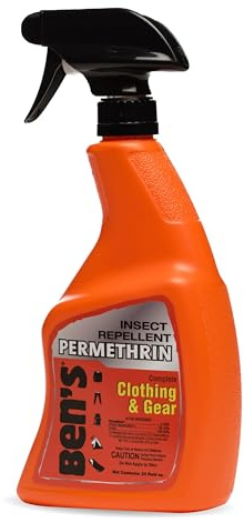 Ben's Clothing & Gear Insect Repellent - Long-Lasting Insect Protection Spray for Clothes & Gear - Contains Permethrin & Lasts Up to 6 Weeks - 24 fl oz