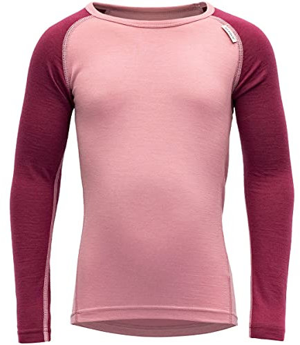 Devold Unisex Baby Breeze Merino Shirt Tshirt, Handschuh „Foxglove“, 8 años