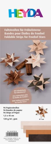Heyda Faltstreifen-Set für Fröbelsterne 1,5 x 45 cm bronzefarben
